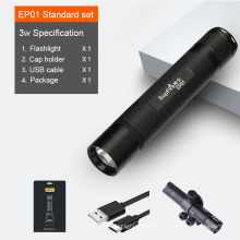 SupFire explosion-proof flashlight waterproof IP68 strong light torch mini usb fast charging portable led flashlight industrial